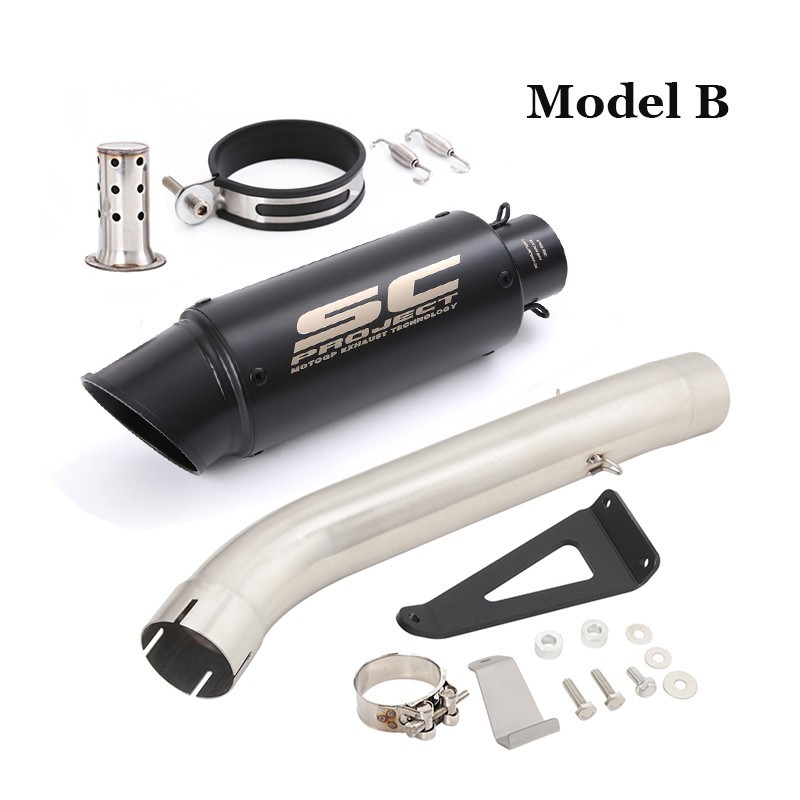 For Aprilia Tuono V4 1100 RR 2017-2020 Slip on Exhaust Link Pipe Black Muffler