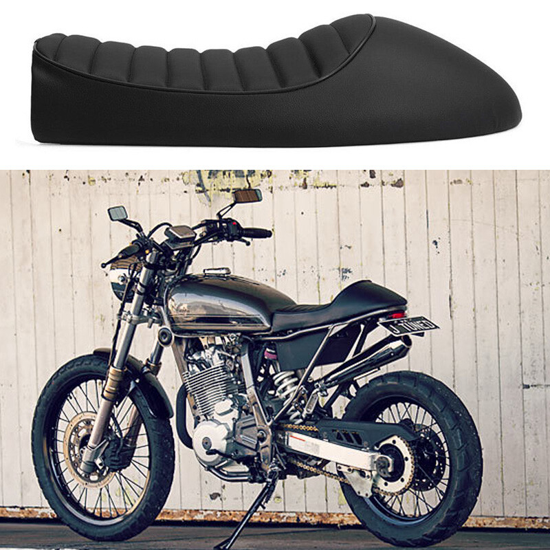 Motorcycle Flat Hump Saddle Retro Cafe Racer Seat Custom for Honda Yamaha Suzuki