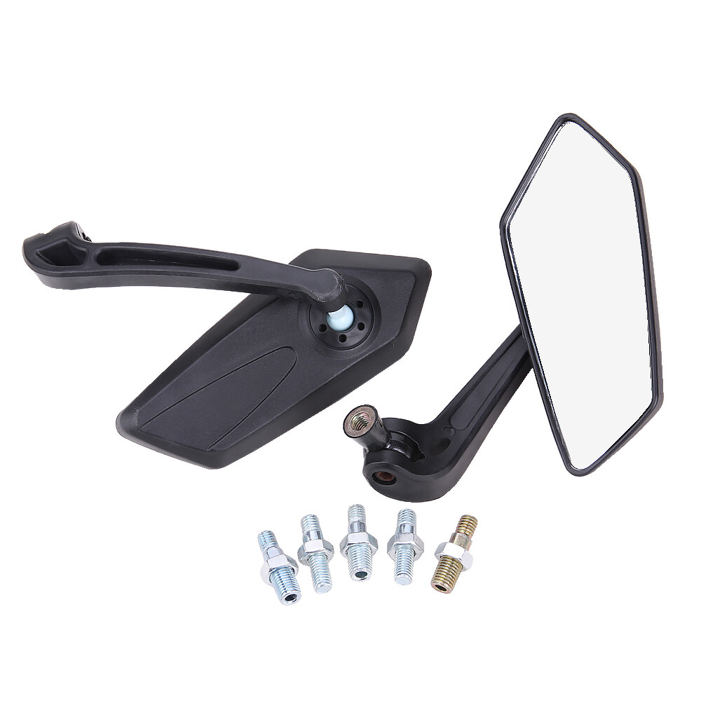 Universal Black 8/10mm Motorcycle Scooter Mirrors Pair