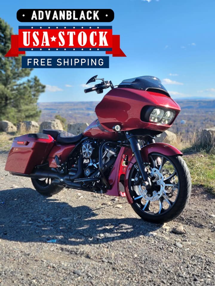Advanblack Wicked Red ABS Chin Spoiler Fits 2017+ M8 Harley Davidson Touring