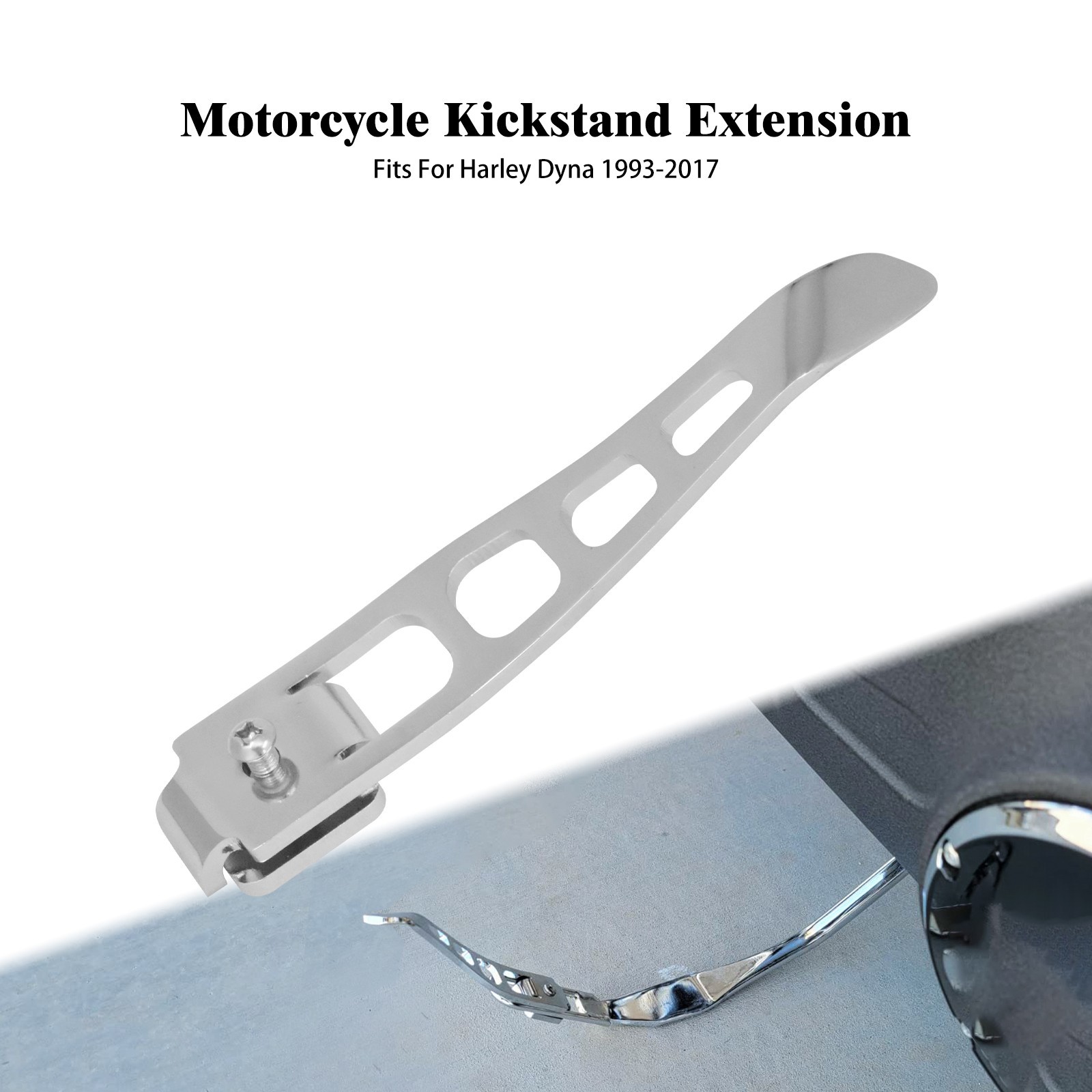 Fit For Harley Dyna Super Glide Street Bob FXDB Chrome Stand Kickstand Extension