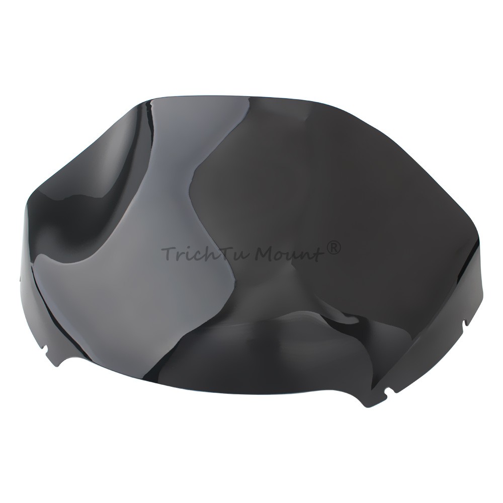 Black 13″ Wave Windshield Windscreen For Harley Road Glide FLTR FLTRX CVO 15-23