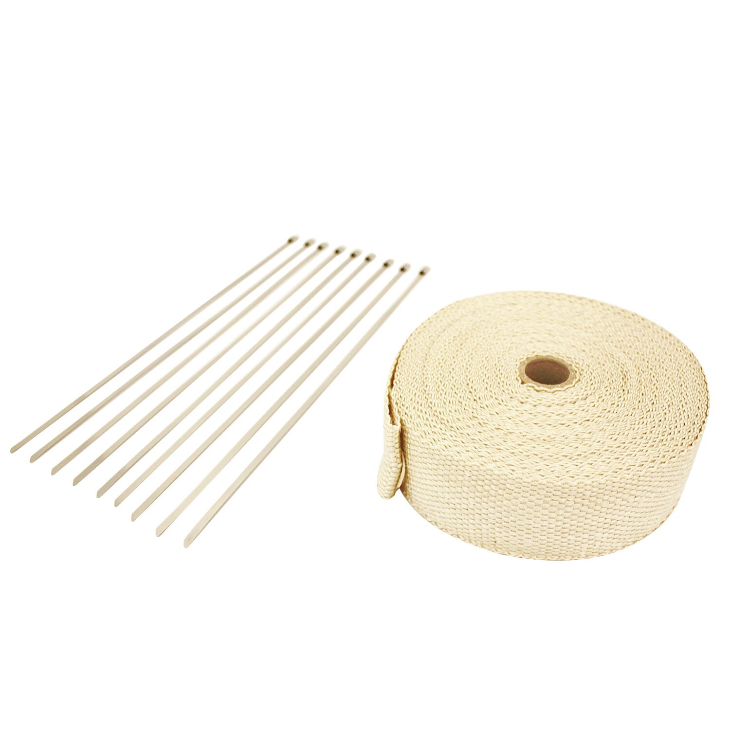 White Exhaust Heat Tape Wrap 2”x 50 Ft Fiberglass Header Turbo Heat Shield Tape