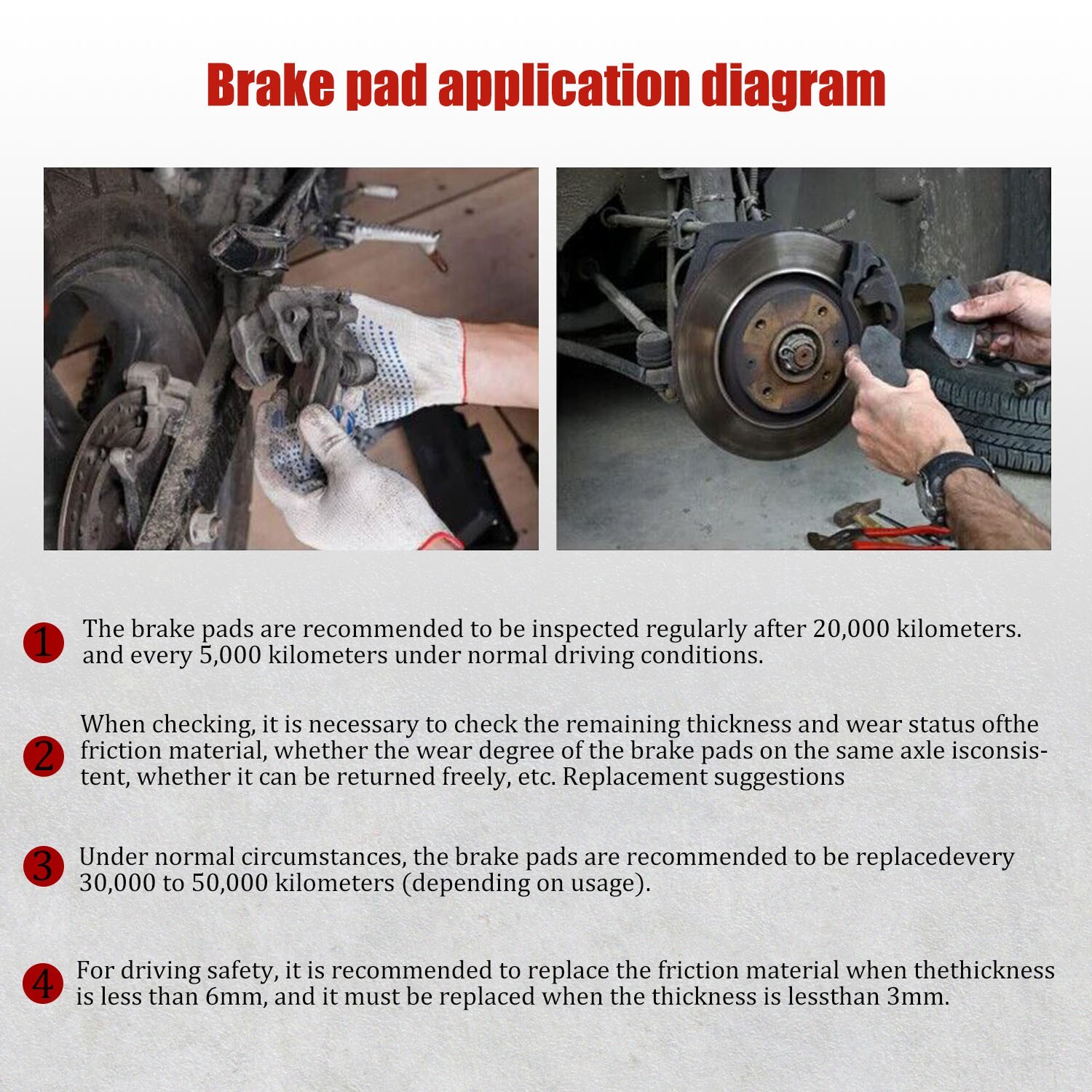 Front Brake Pads For Harley FLHX Street Glide 2008 2009 2010 2011 2012 2013-2018