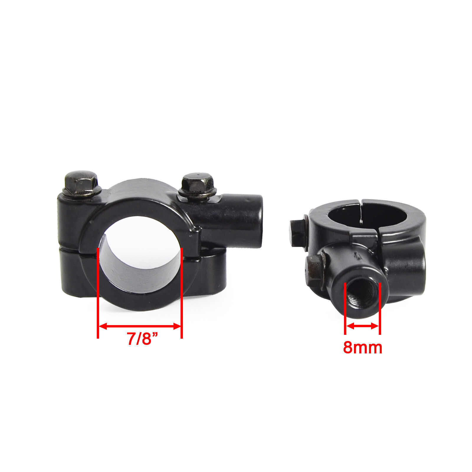 8mm Moto Handlebar Mirror Mount Holders Adapter Clamp Universal fits for ATV
