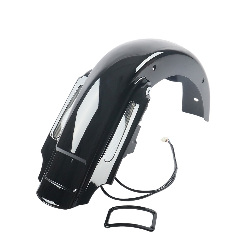 For 1993-2008 Harley Touring CVO 4″ Extended Rear Fender w LED & Wire Harness