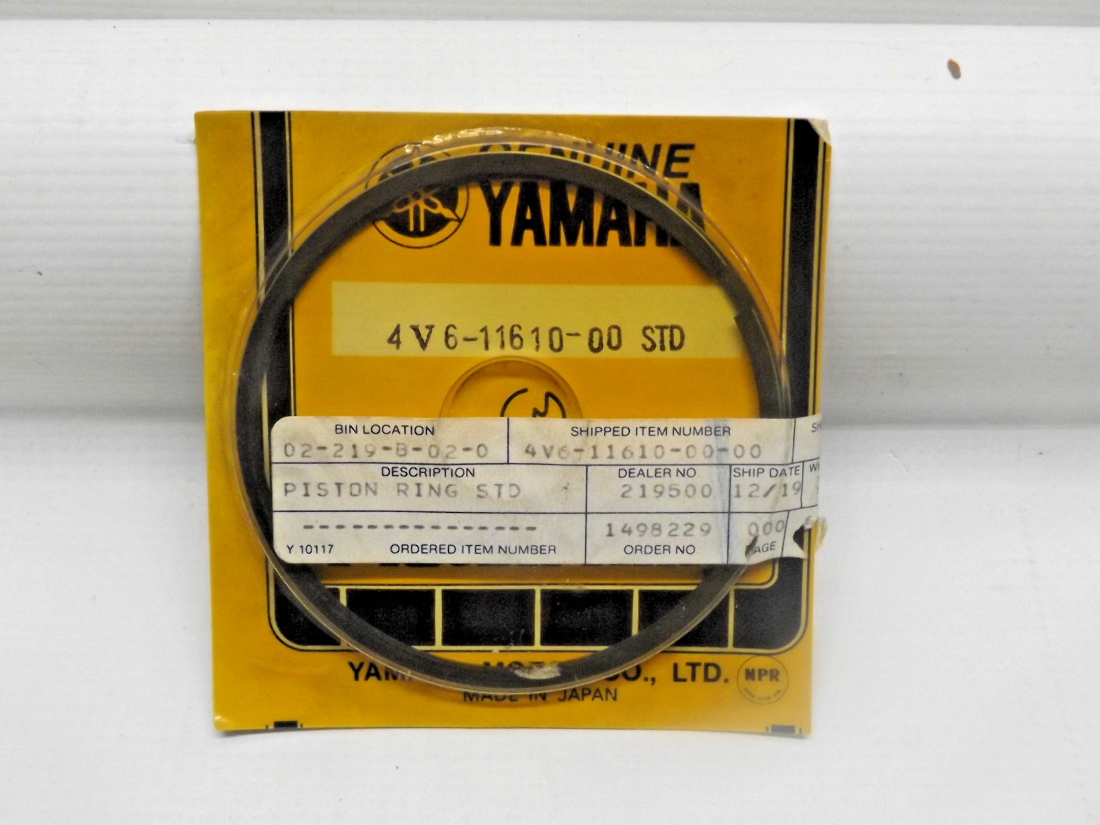 NOS YAMAHA 4V6-11610-00-00 PISTON RING SET STD BORE IT465