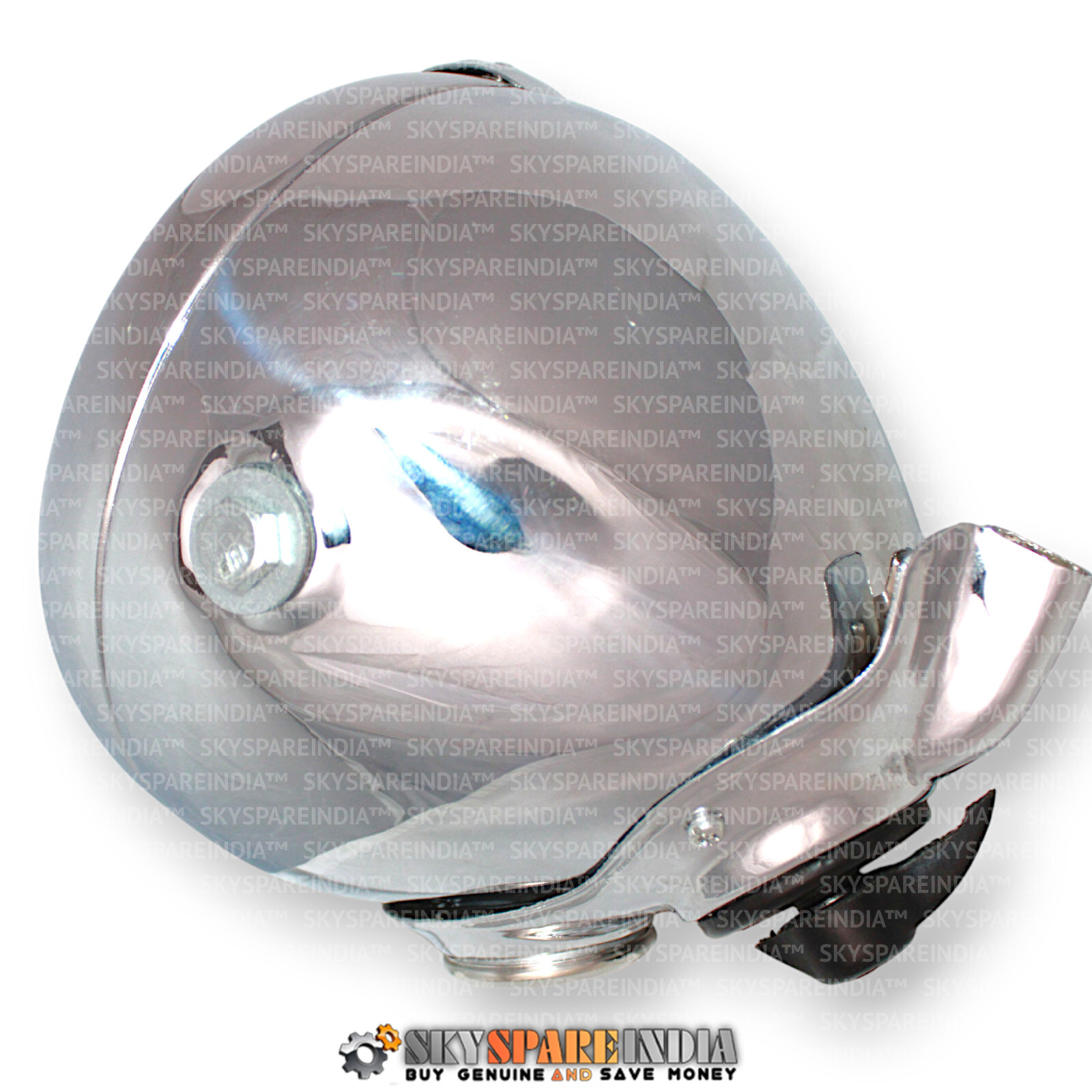 Lucas Type 6.5″ Chrome Headlight Headlamp Compatible With Norton BSA AJS Triumph