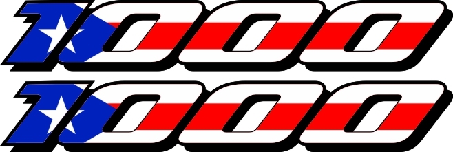 2 Puerto Rico Rican Flag 1000 Tail Fairing Decals GSXR Stickers gsxr1000 gsx-r
