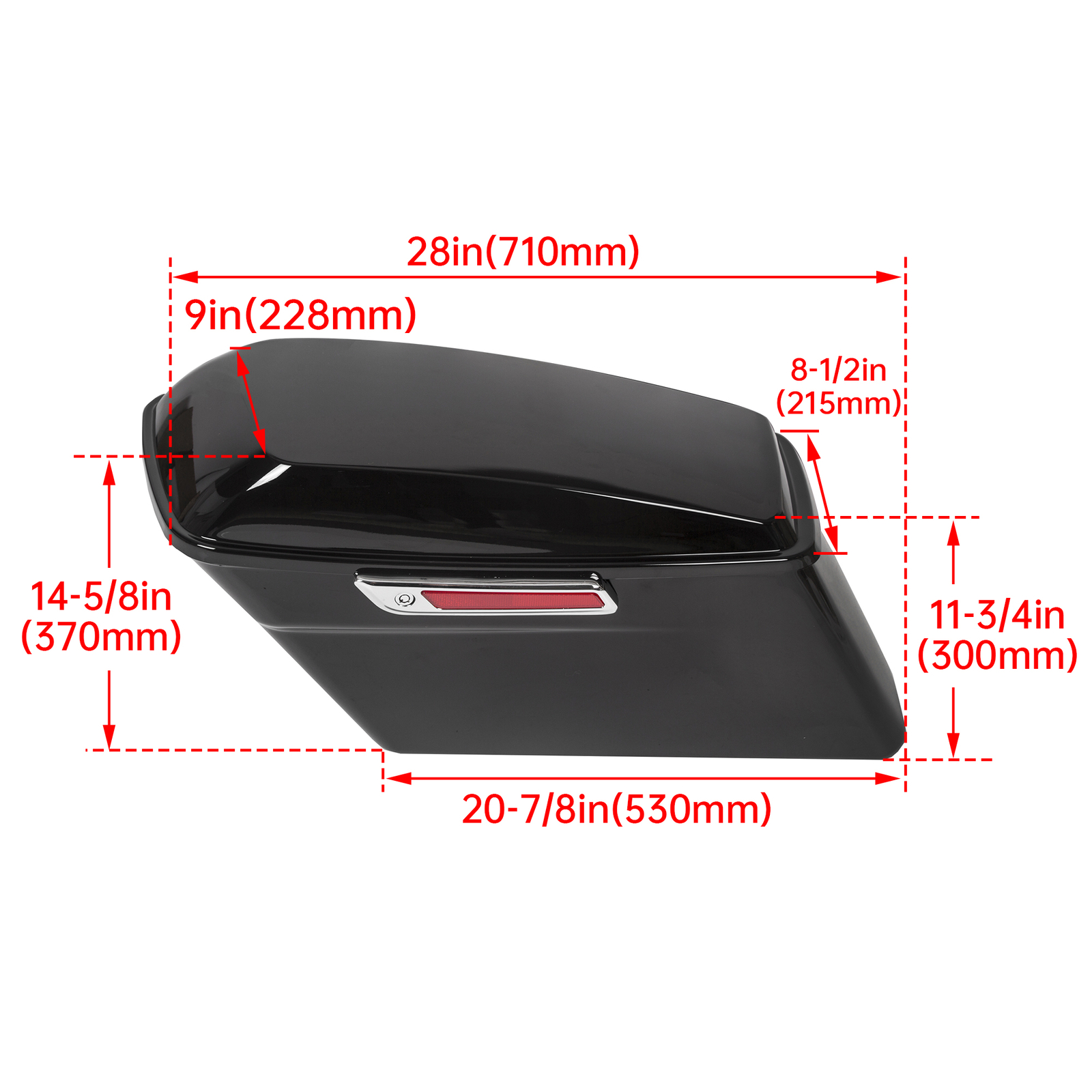 For 09-24 Harley Touring Road CVO Style LED Rear Fender System Hard Saddlebags