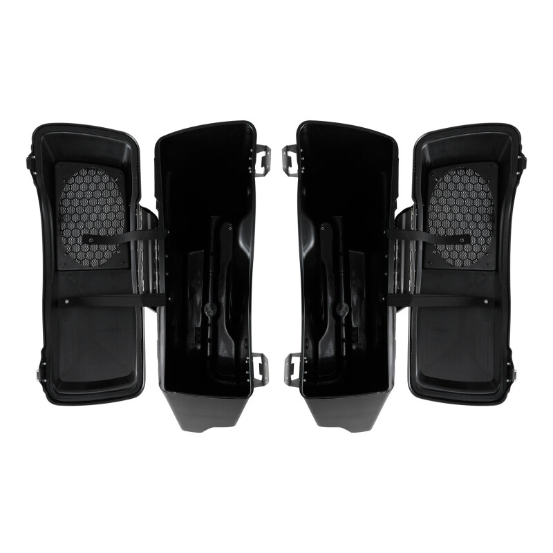 5″ Saddlebag Speaker Lids Bracket Kit Fit For Harley Softail Deluxe 84-17 Black
