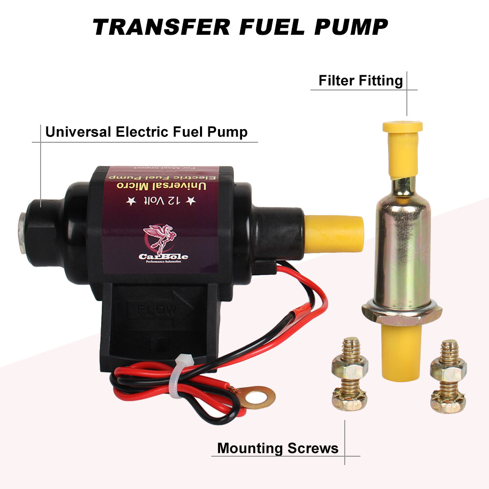 Universal Electric Fuel Pump Carburetor 12V 42GPH Gasoline 2-3.5PSI Low Pressure
