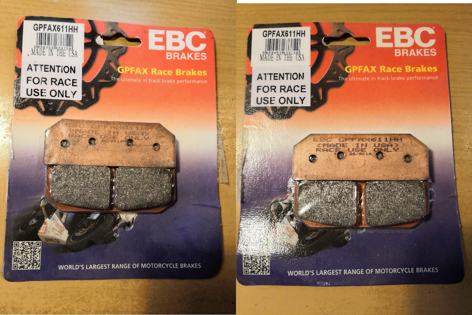 (Pair) 2 x EBC – RACE USE ONLY – Sintered GPFAX Compound Race Pad (GPFAX611HH)