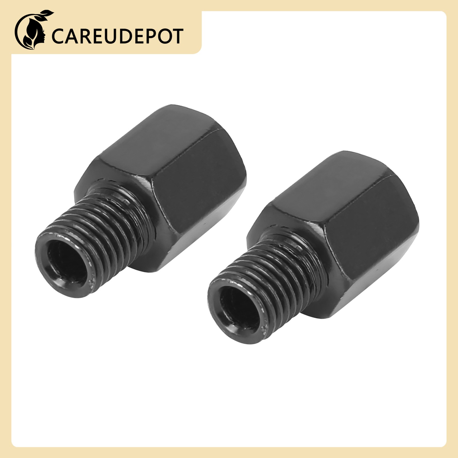 10mm RH to 10mm RH Black Motorcycle Rearview Mirrors Adapter Bolt Screw