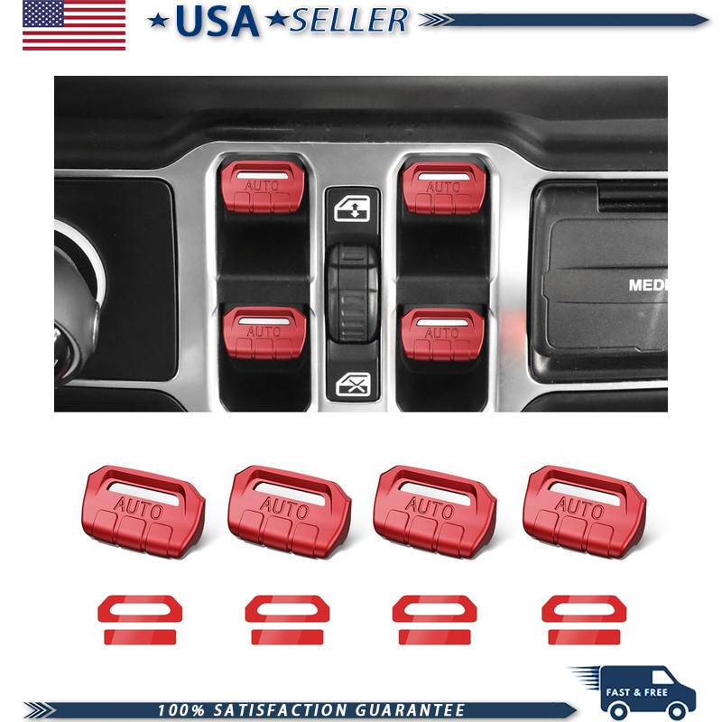 Window Switch Button Cover Jeep Wrangler Gladiator 2018 2019 2020 2021 2022 2023