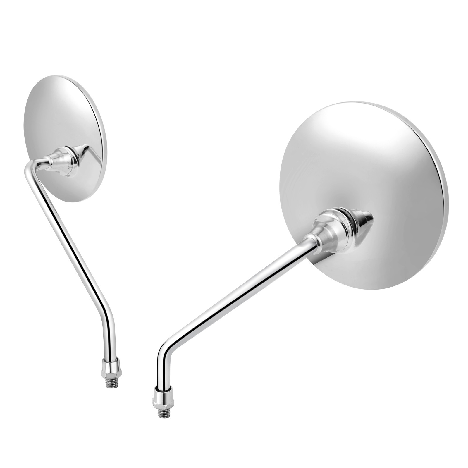 Motorcycle Round Rearview Side Mirrors Chrome For Yamaha QT50 Vino 125cc 50cc
