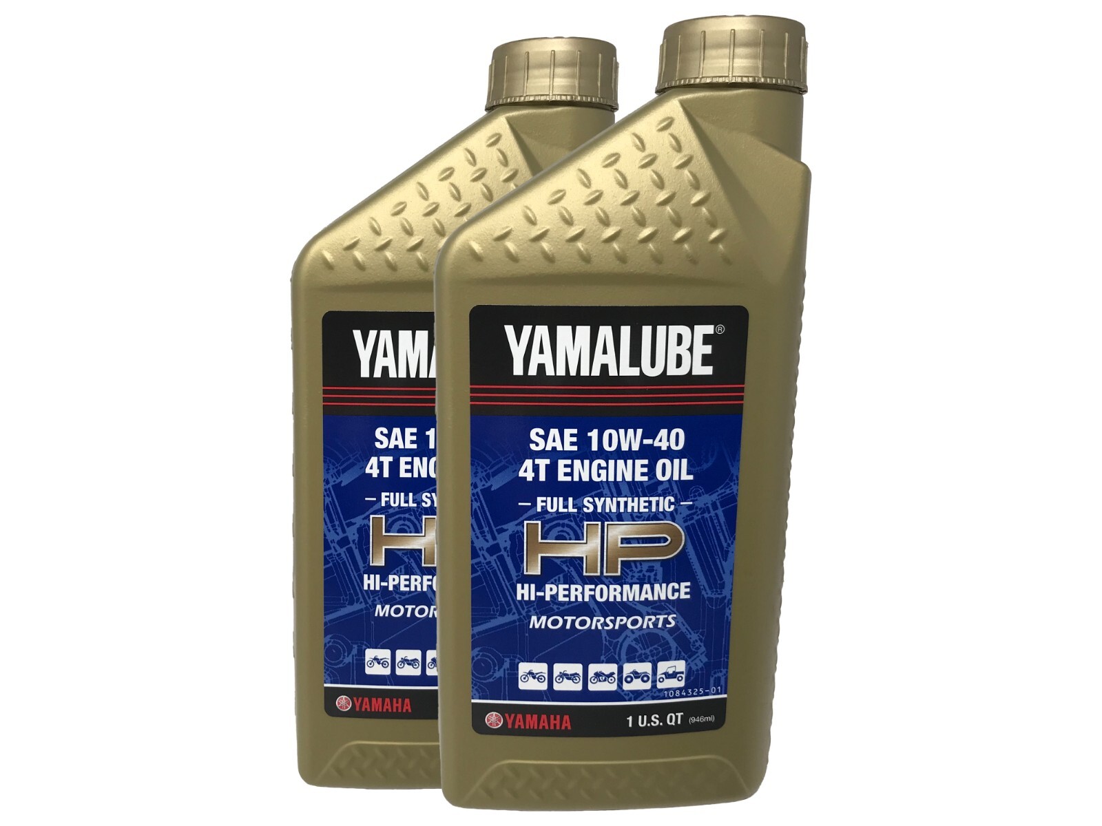 Yamaha Genuine OEM Yamalube Full Synthetic 10W-40 Oil LUB-10W40-FS-12 – 2 Pack