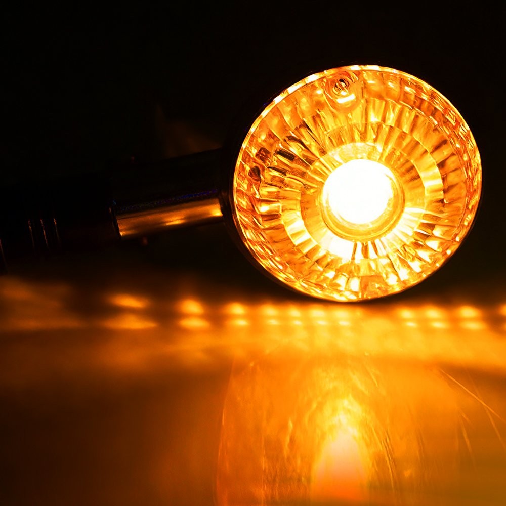 4-40 Chrome Amber Lamp Turn Signal Light 12V for Yamaha Virago XV1000 XV 535 920
