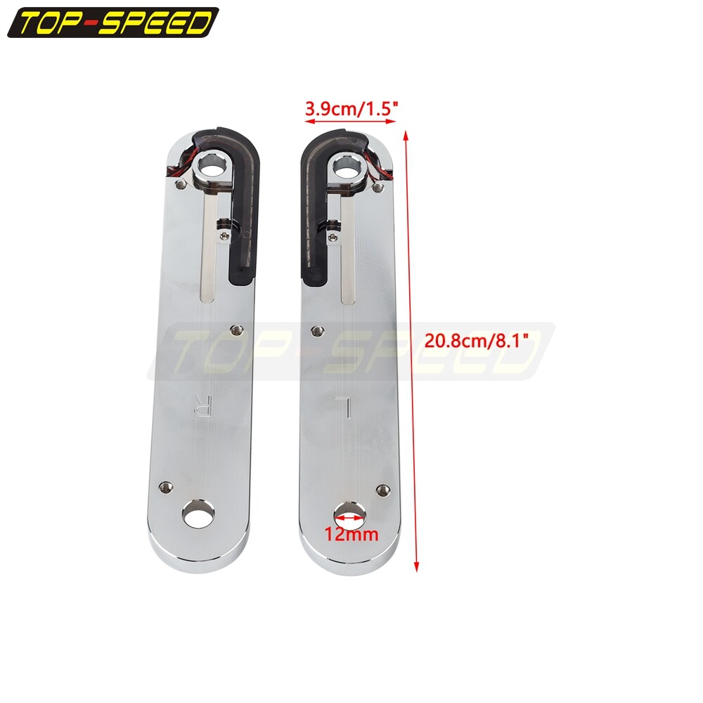 Flush Fork Amber Turn Signals Light White Running Light Brackets For Harley
