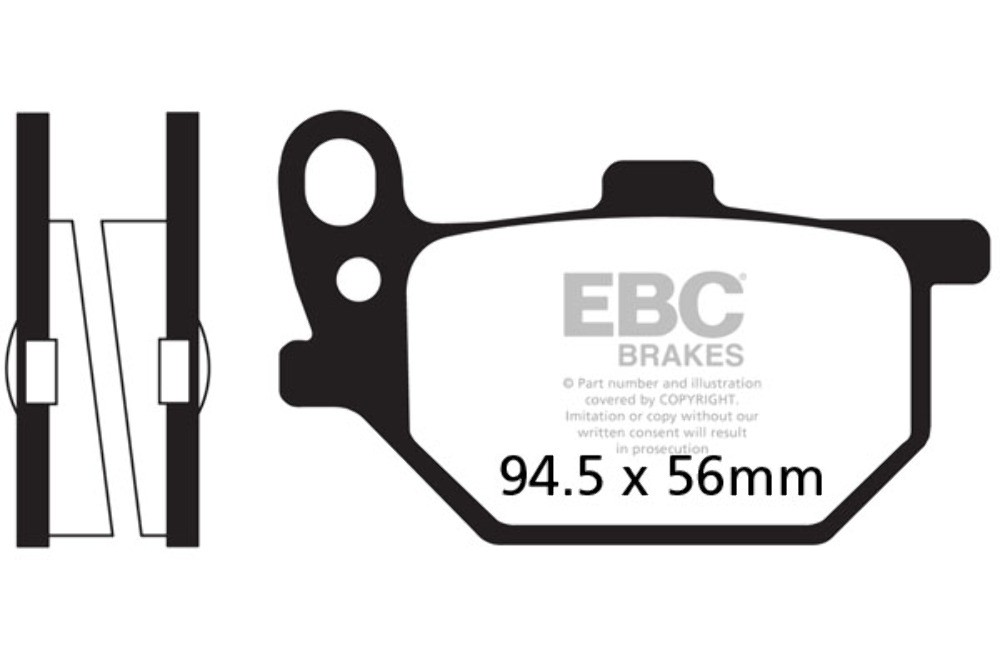 EBC Organic Brake Pad Set – 2 Pair FA41+FA61
