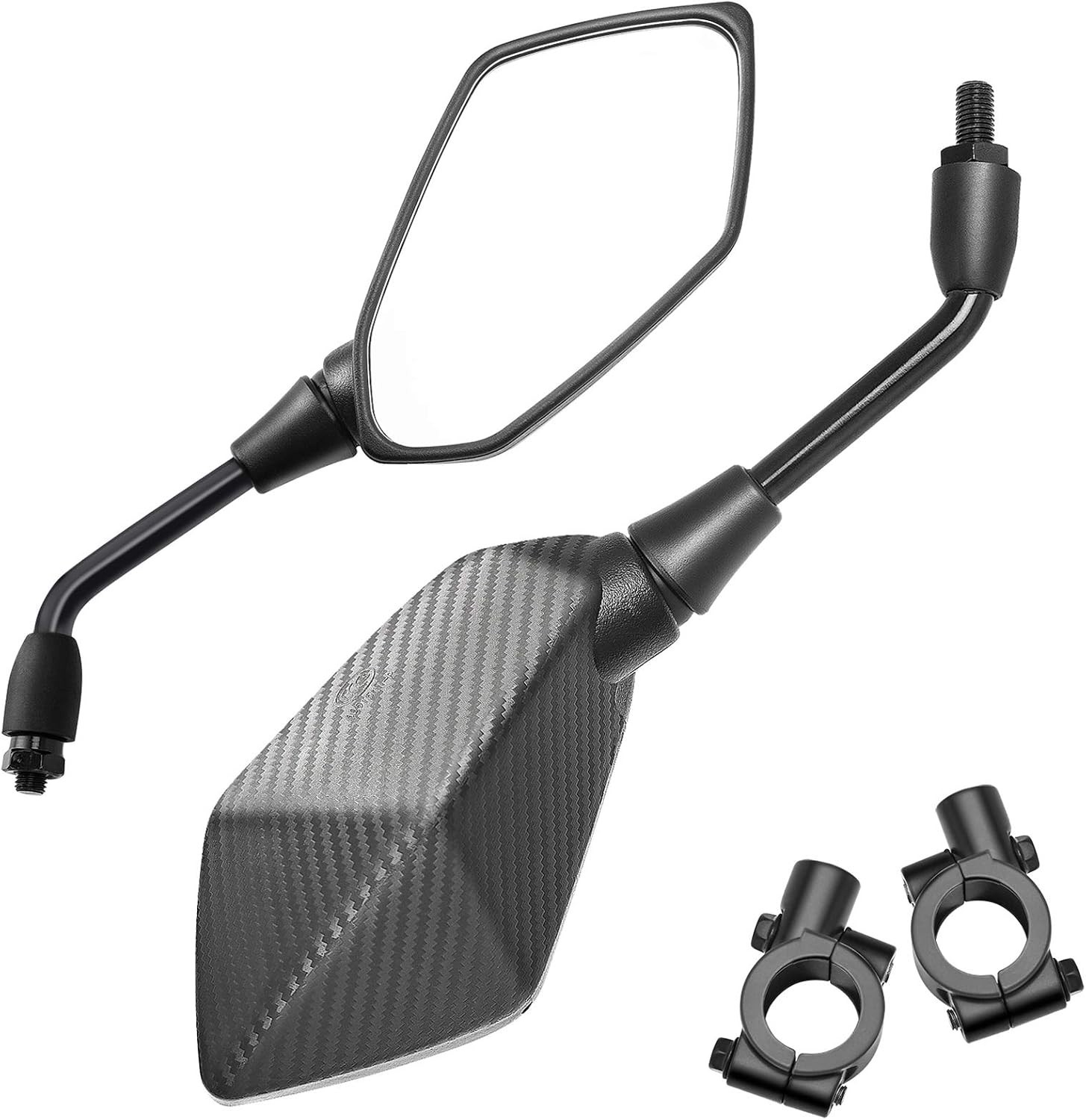 Adjustable Universal Motorcycle Rear View Mirror, 6.1” Convex Lens – Snakeskin