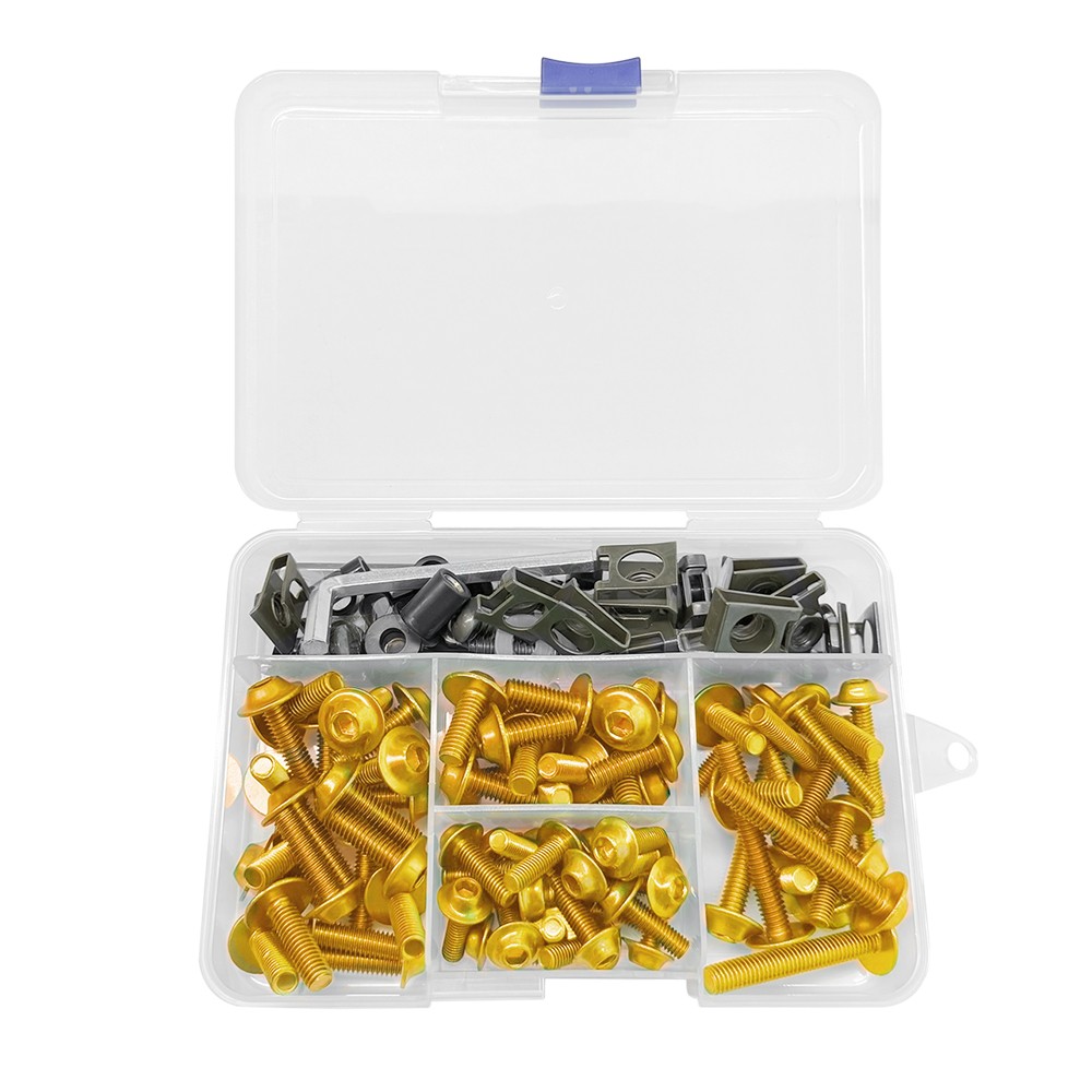 155x Golden Motorcycle Complete Fairing Bolts Kit Bodywork Screws Nuts Set M5 M6