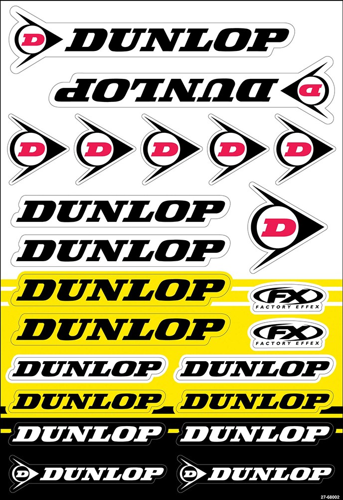 Factory Effex Dunlop Sticker Sheet – Motocross Dirt Bike Offroad ATV