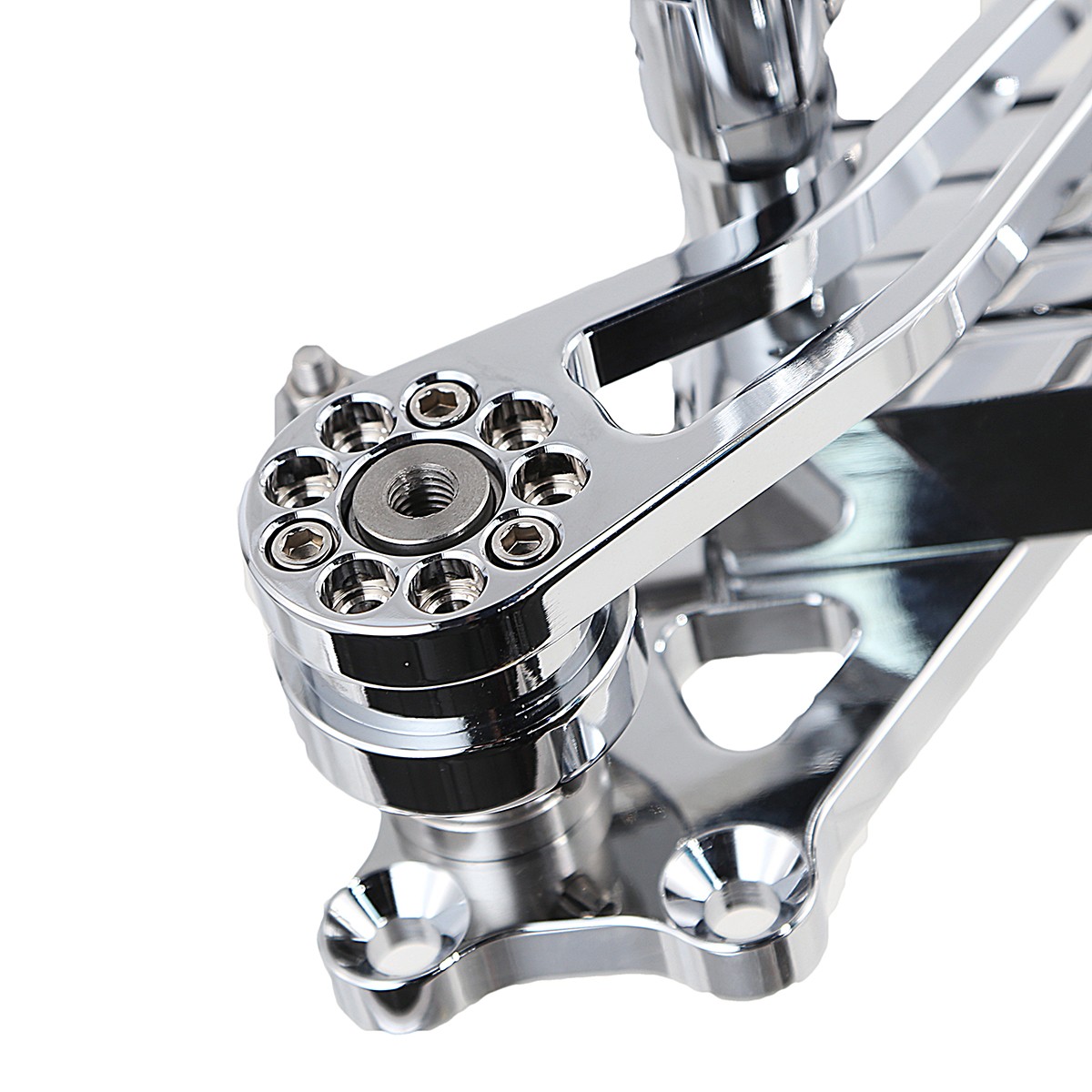BILLET ALUMINUM CHROME FORWARD CONTROL KITS FOR HARLEY SOFTAIL FATBOY 2007-2017