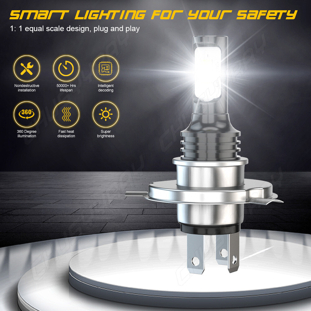 For Suzuki Burgman 400 2003-2006 AN400 2PC 9003 H4 LED Headlight Bulbs Kit 6000K