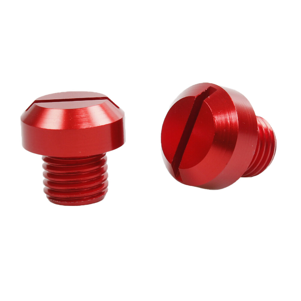 2Pcs Mototcycle Clockwise M10*1.25 Mirror Hole Plug Screw Mirror Hole Screws Kit