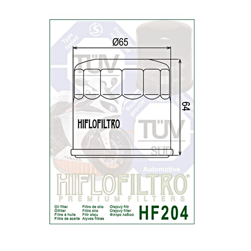 Hiflofiltro 3 Pack Oil Filter HF204RC Black Honda Kawasaki Suzuki Triumph Yamaha