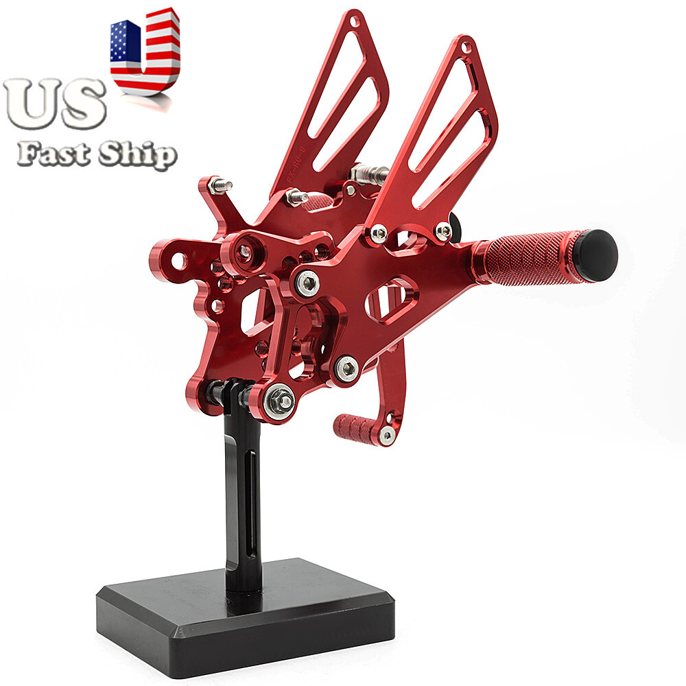 CNC Rearsets Footpeg Footrest Fit Yamaha YZF R6 R6S 2006-2023 2022 2021 2020 Red