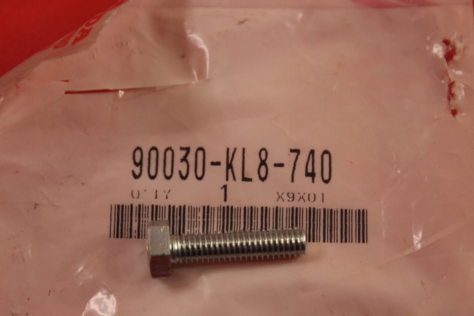 NOS OEM HONDA HEX BOLT 6X25 #90030-KL8-740