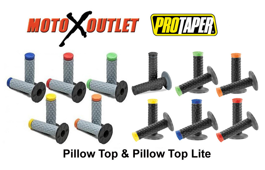 ProTaper Pillow Top MX Lite Grips Dirt Bike Neon Tri Dual Density Pro Taper
