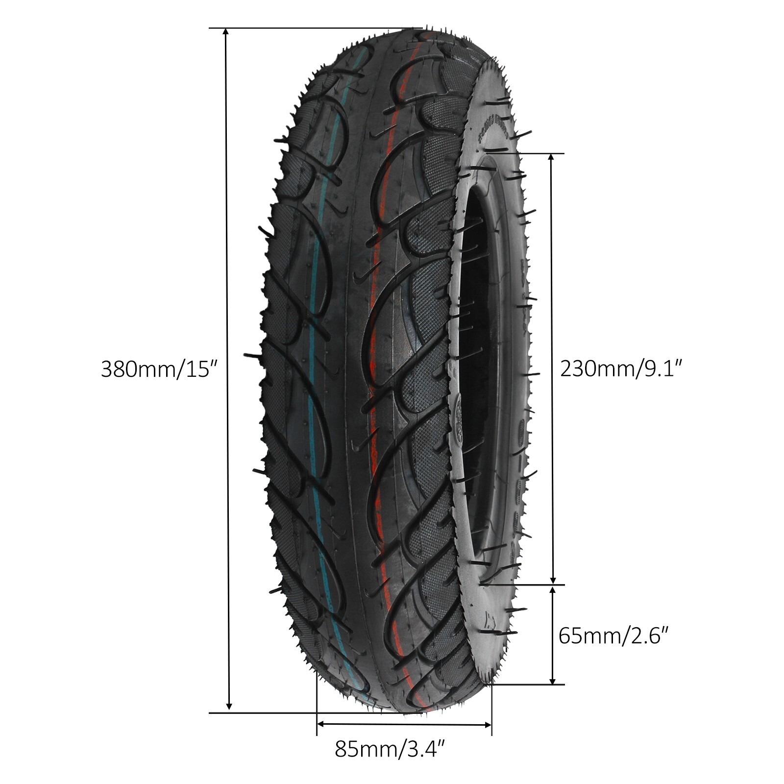 8” 3.50-8 Street Tire Road Tyres w/Tube for Mini Monkey Electric Scooter 3.50×8