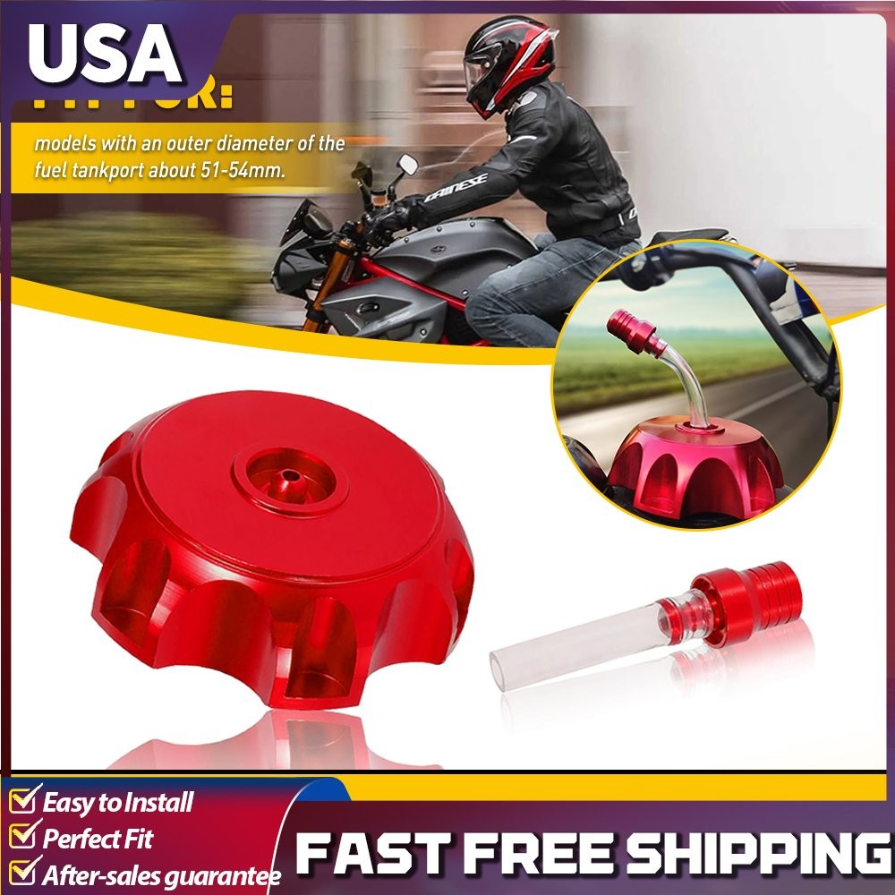 Gas Cap Tank Fuel Cover Petrol For Red Motorcycle Aluminum Car Alloy Accessories