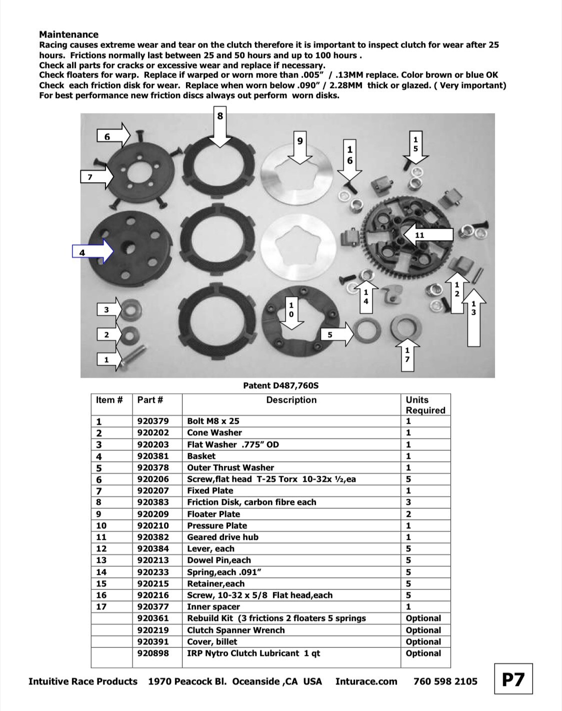 KTM SX50 IRP 3 Disc Clutch Refresh Kit 09-25 Husq TC 50 17-25 Gas Gas MC 21-25