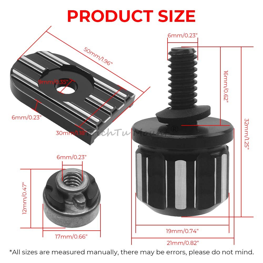 Rear Fender Seat Screw Bolt Seat Nut Tab Kit Cover For Harley XL Touring Softail