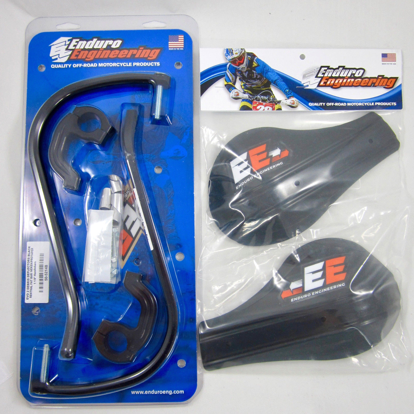Enduro Engineering Evolution II Black 1-1/8″ EVO 2 Black Plastic Handguards NEW
