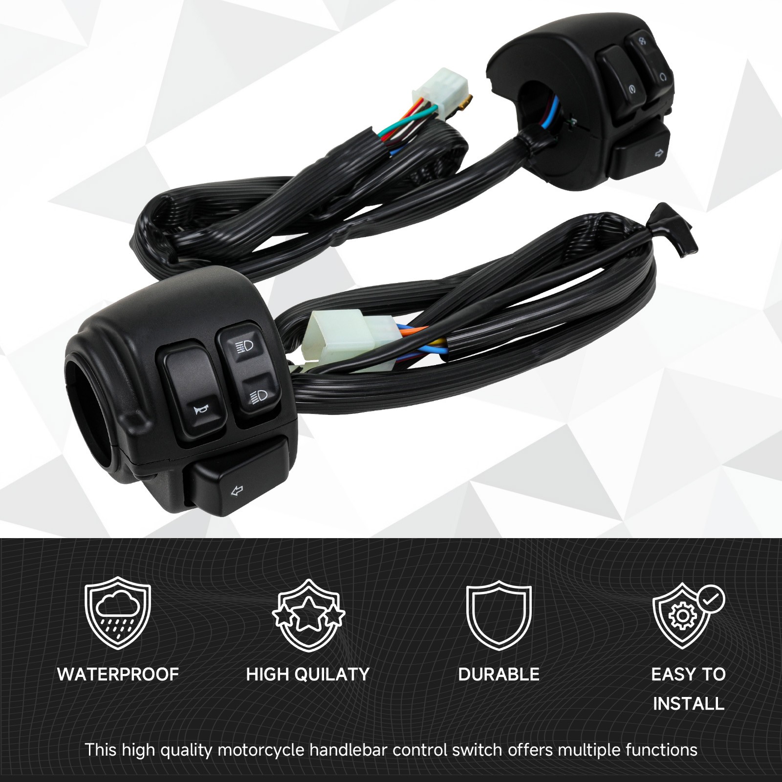 1″ 25mm Handlebars Control Switches +Hand Grips For Harley Sportster XL 883 1200