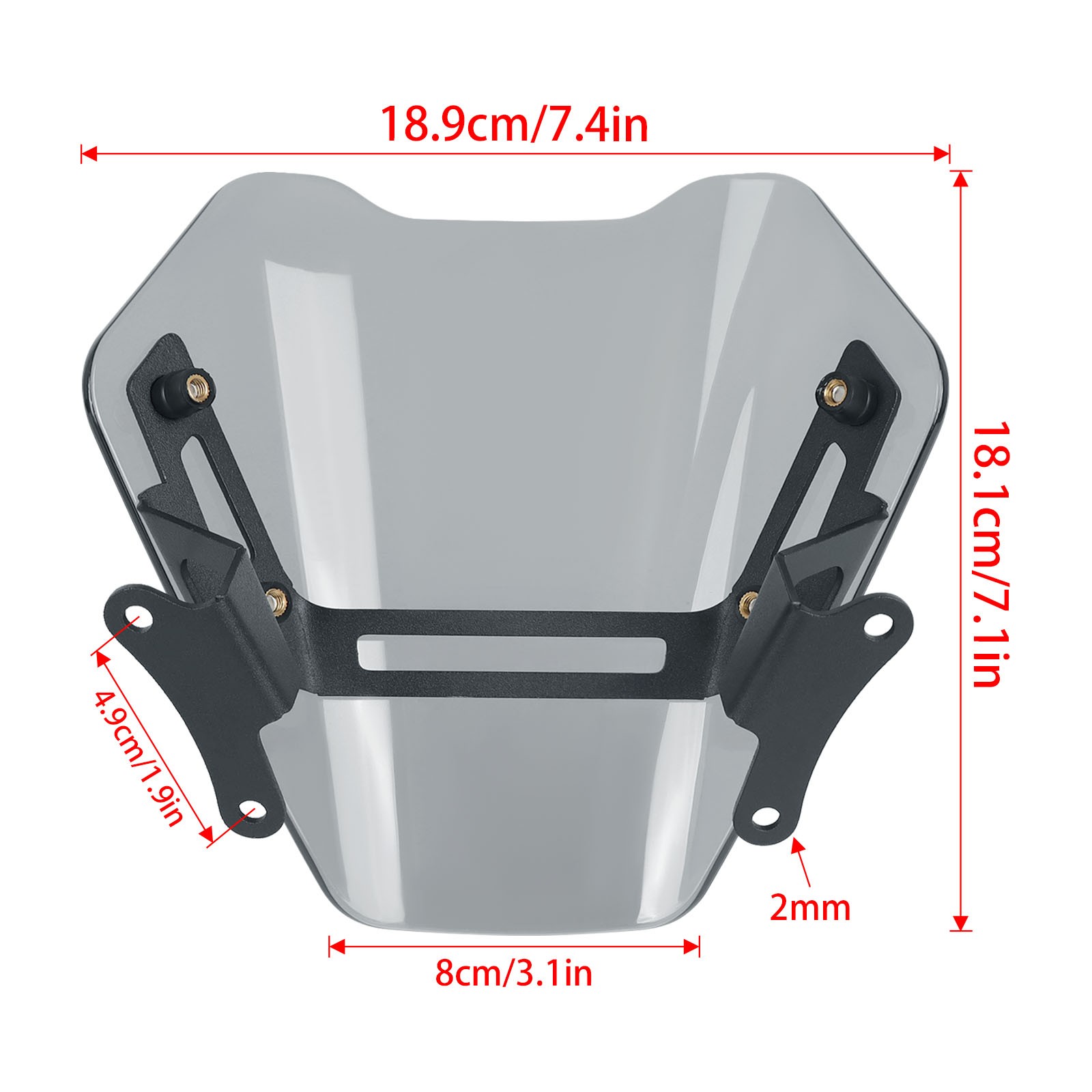 Front Windshield Wind Screen Windscreen For Honda CB 750 CB750 Hornet 2025 2026