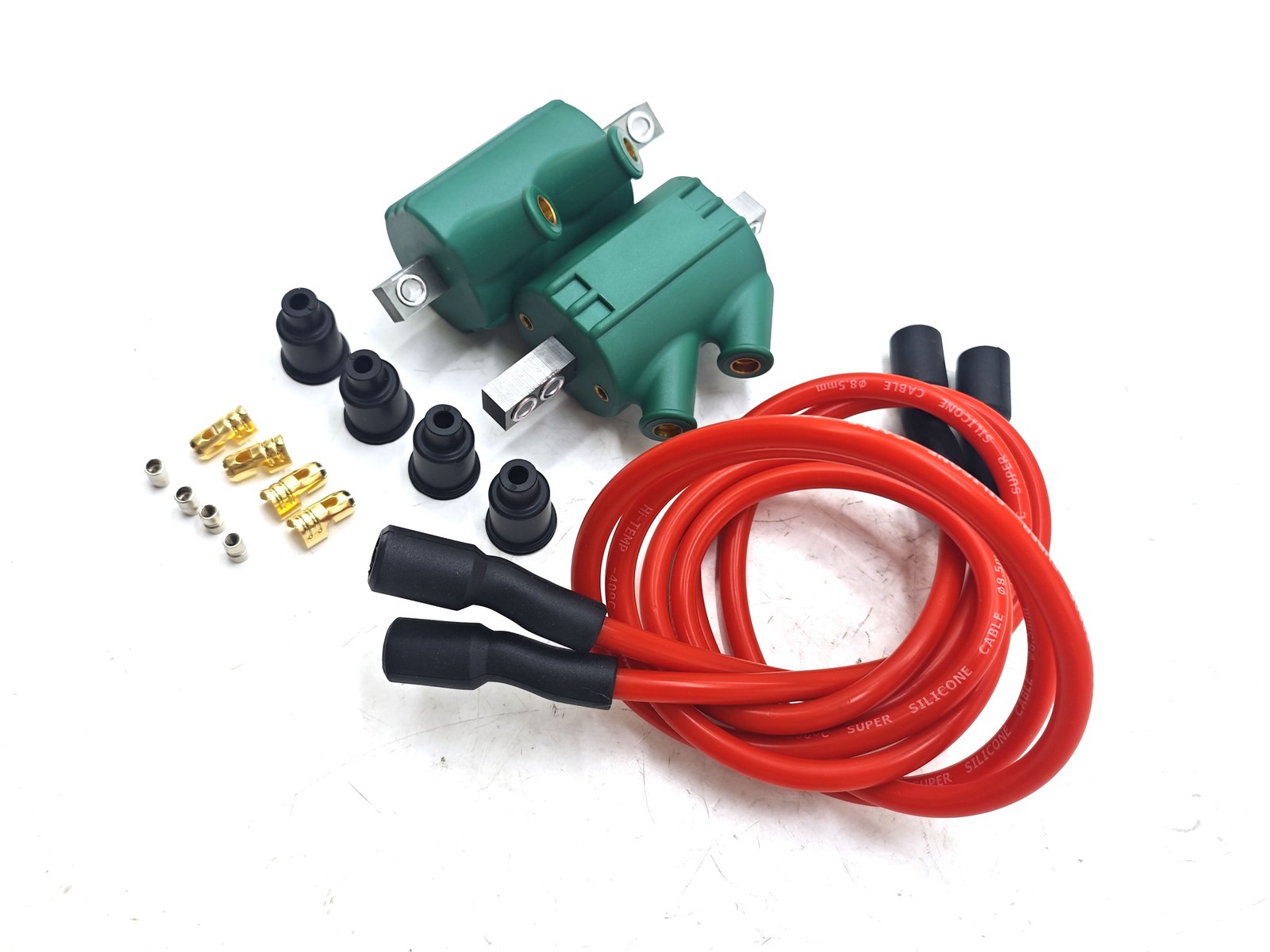 Dynatek Dyna Ignition Coils 3 ohm Dual Output DC1-1 Red 7mm Wires DW-300