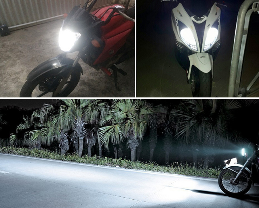 H4 LED Front Light Bulb Headlight Hi/Lo Beam 6000K Bright For Motorcycle 20W