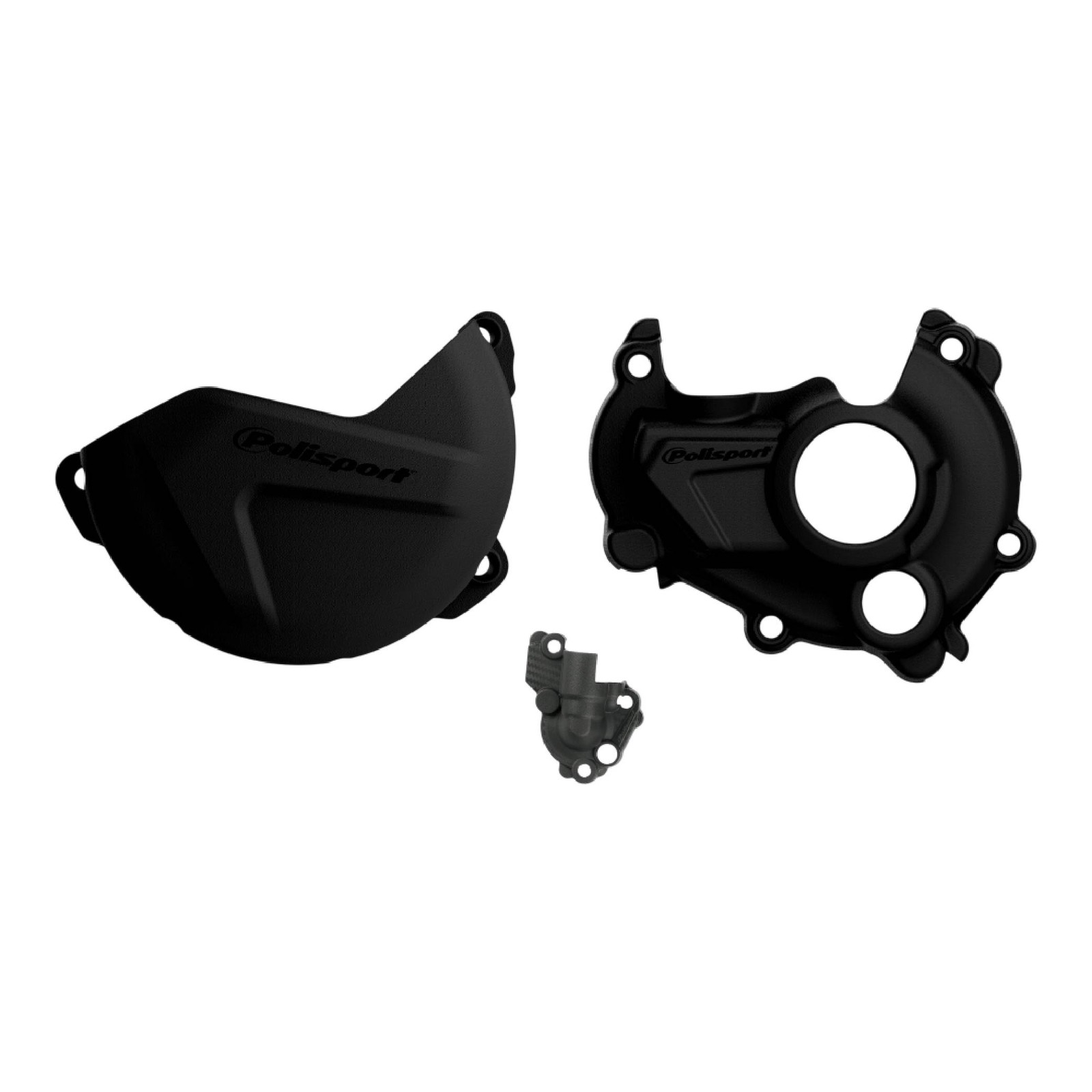 Polisport Clutch/Ignition Cover Protector Kit (Blk) – Fits Yamaha YZ250F(14-18)