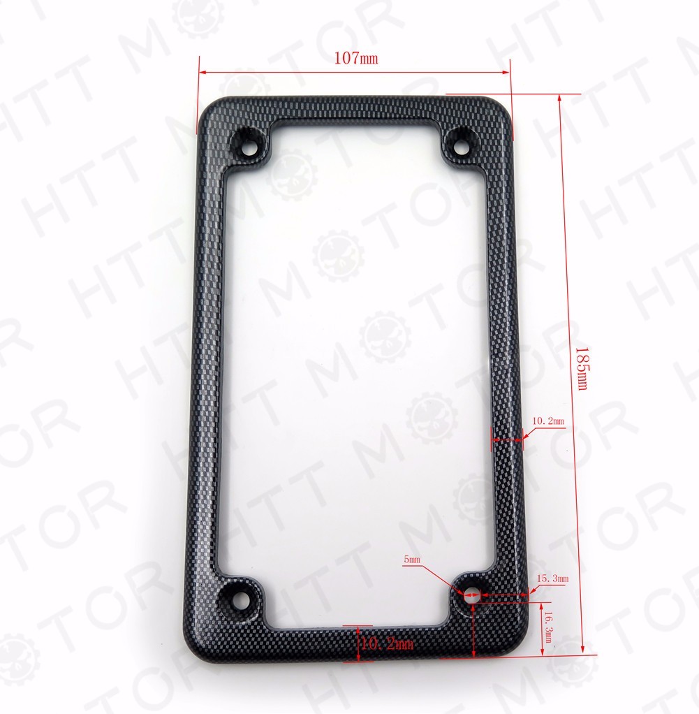 Motorcycle License Plate Frame – Carbon Fiber