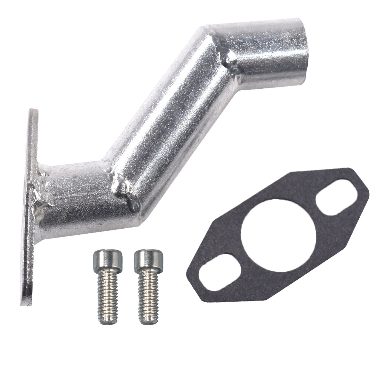 32-40mm Silver Offset Intake Manifold w/Gasket For 49cc 66cc 80cc Motorized Bike