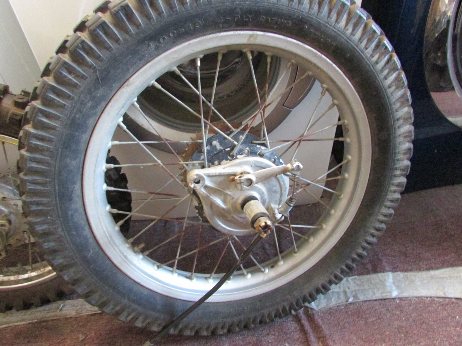 1974 Honda CR125 MT125 Elsinore Rear Wheel Rim 1975 1976 Complete