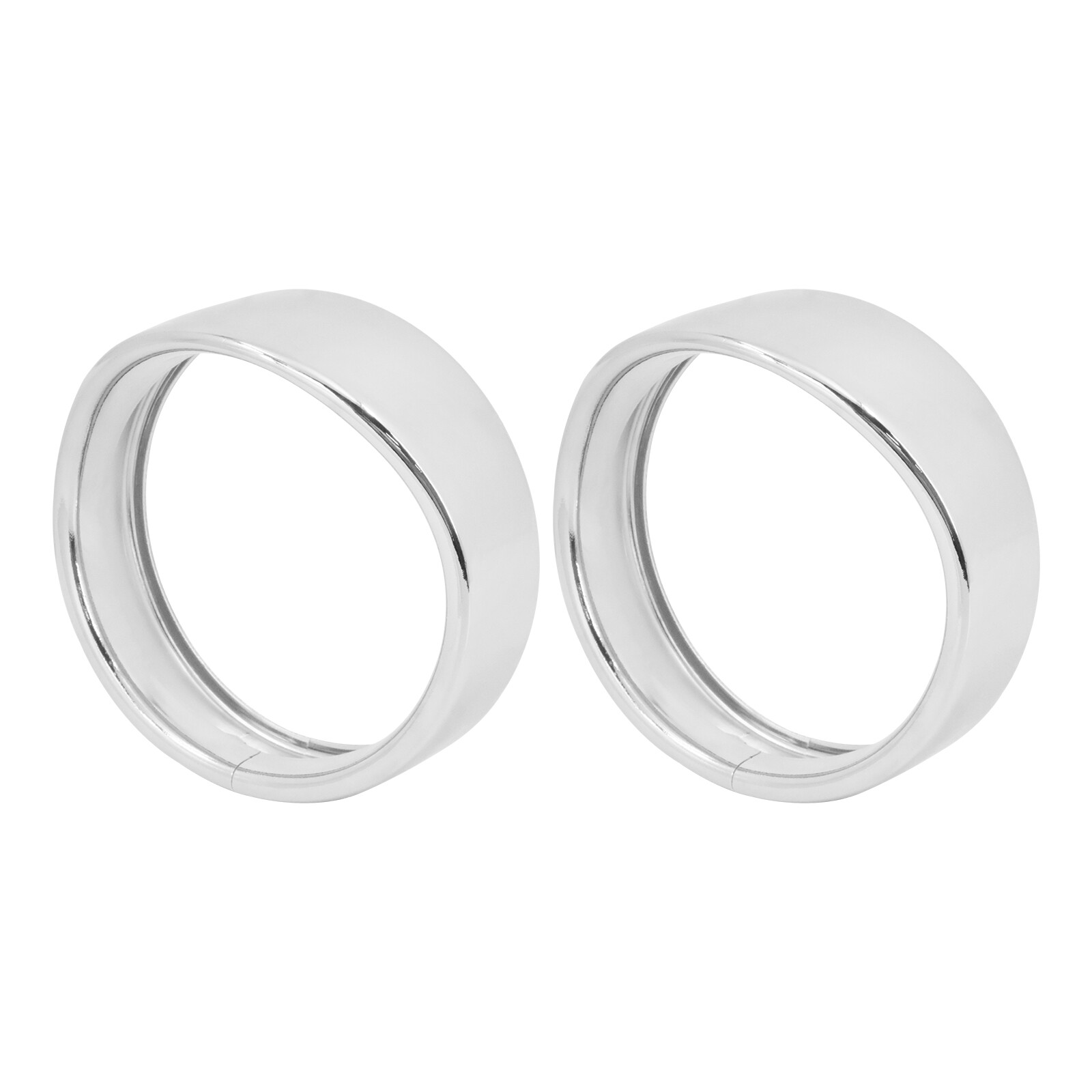 4.5” Chrome Auxiliary Fog Light Trim Visor Ring Fit For Harley Touring Softail