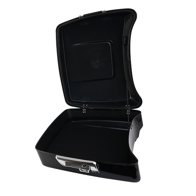 Vivid Black Razor Pack Trunk Chopped Backrest For Harley Road King Gilde 1997-20