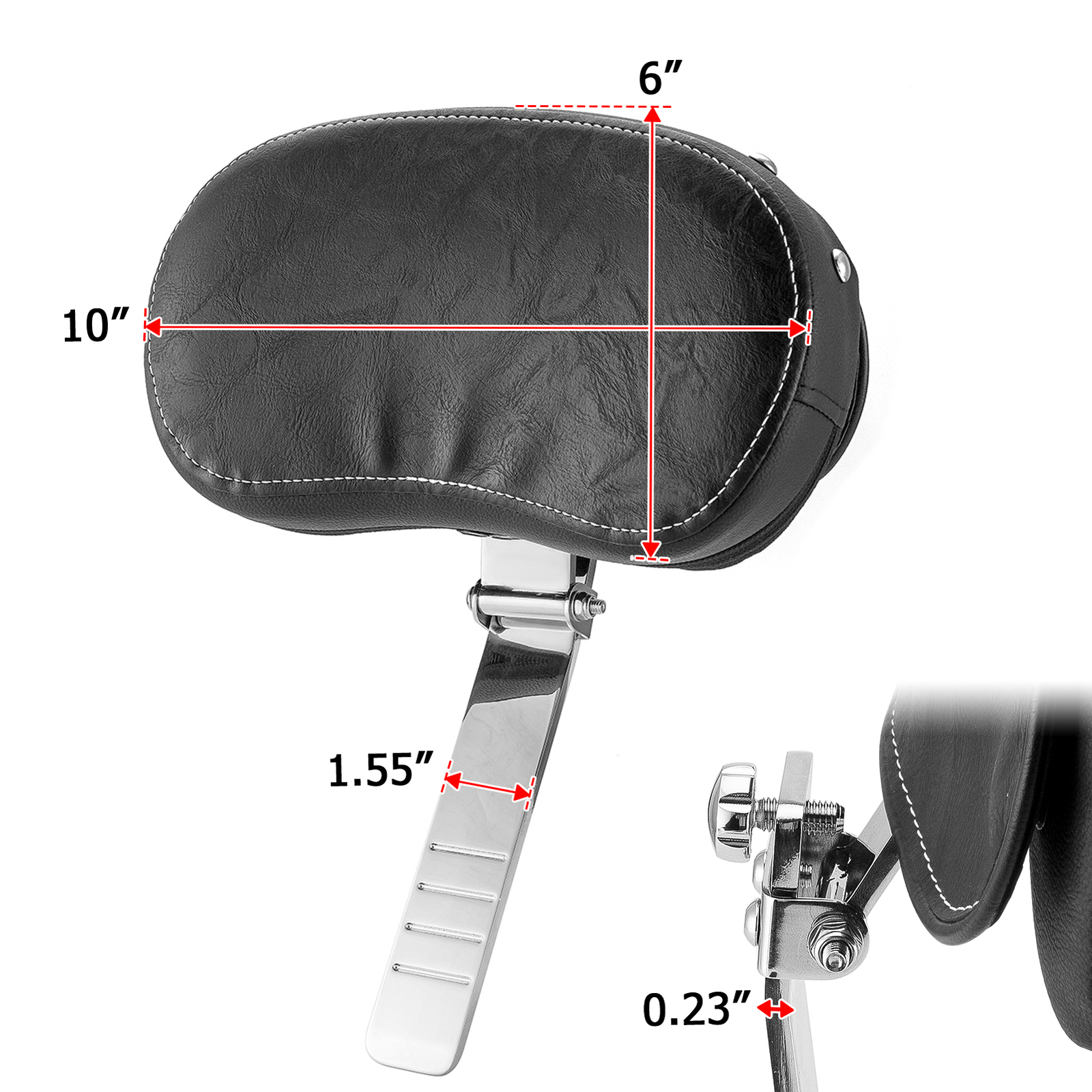 For Indian Chief Chieftain Roadmaster Dark Horse Adjustable Driver Backrest Pad